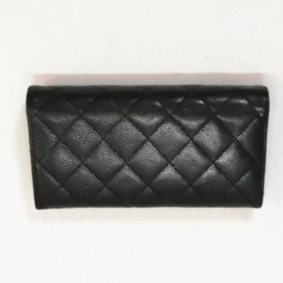 Chanel CC Classic Caviar Flap Wallet Chain Shoulder Crossbody Black - Picture 5 of 10